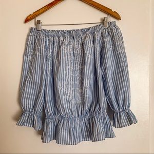 White House Black Market off shoulder boho shirt